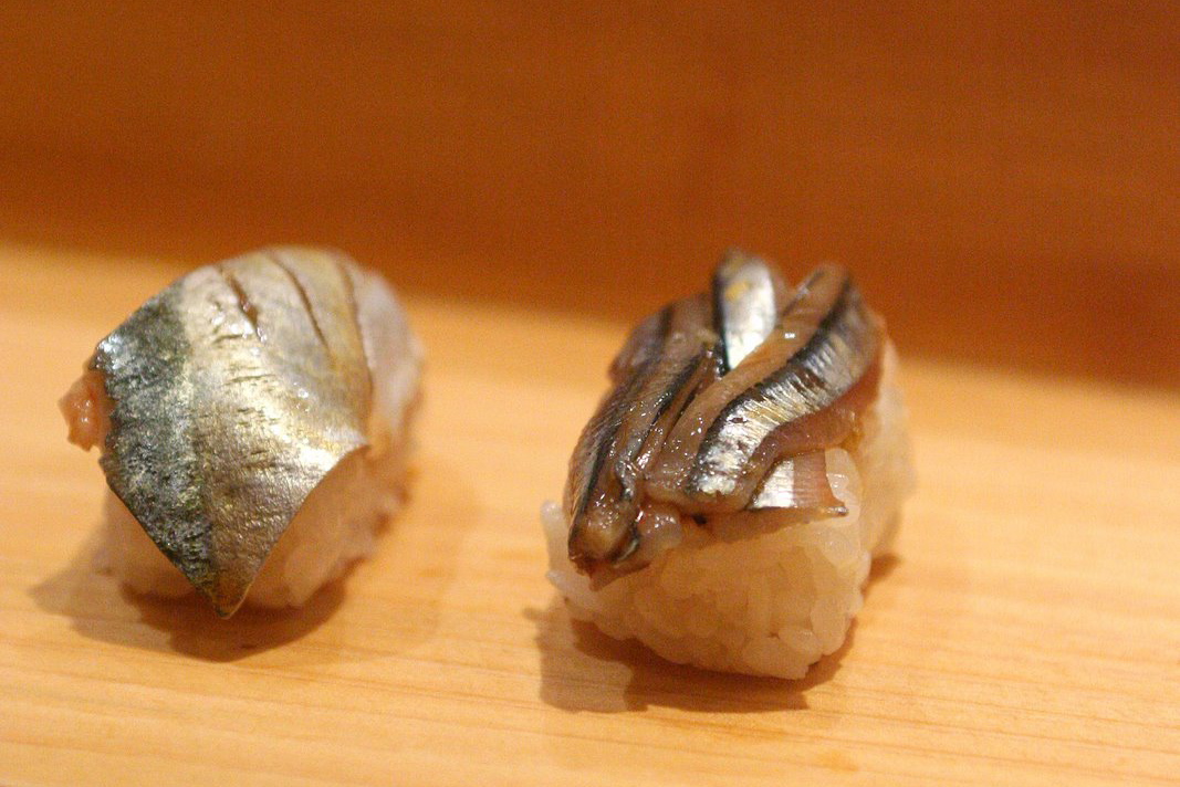 Mackerel sushi - Sanma and Kibinago