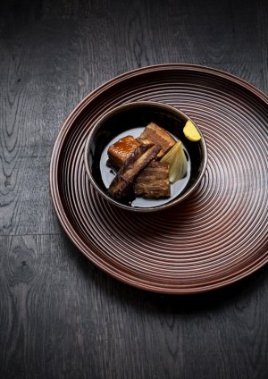Kuro Kakuni (stout & honey braised pork belly) at London Restaurant Find: Koya | meltingbutter.com