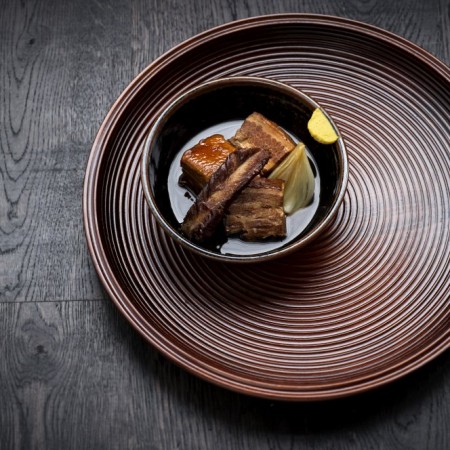 Kuro Kakuni (stout & honey braised pork belly) at London Restaurant Find: Koya | meltingbutter.com