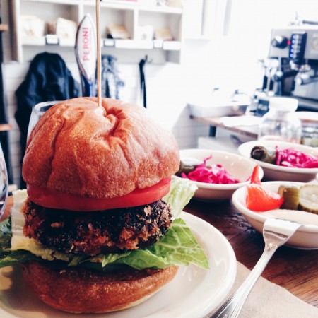 Beef Croquette Burger at NYC Italian Tapas Bar Find: Bar B | meltingbutter.com